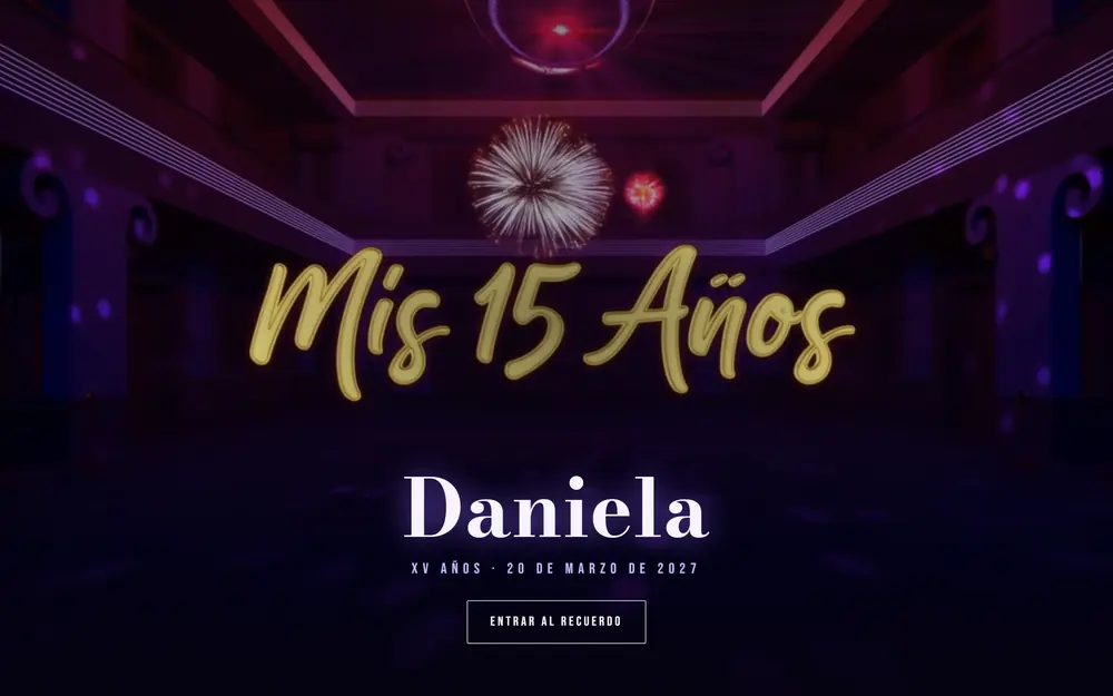 Portada de la plantilla XV Daniela